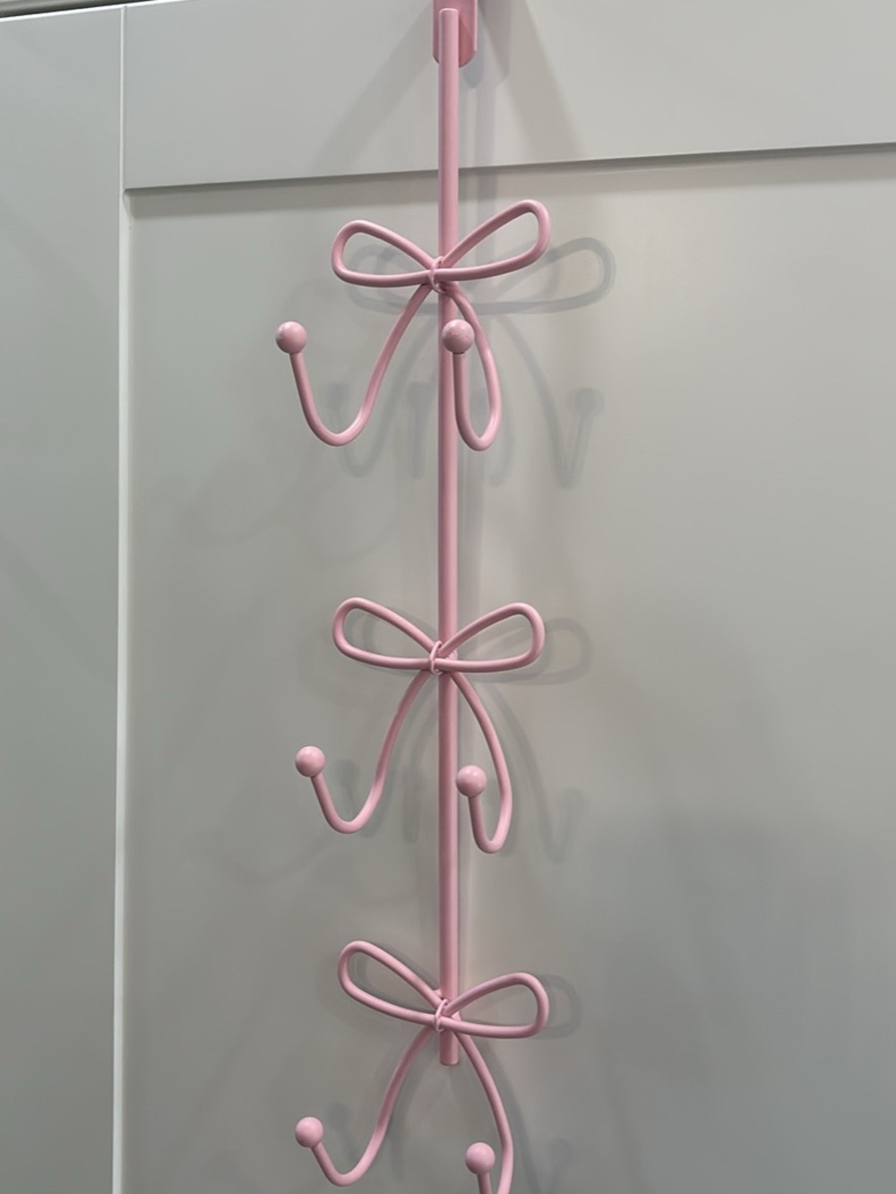 Pink Bow Wall Over The Door Hooks